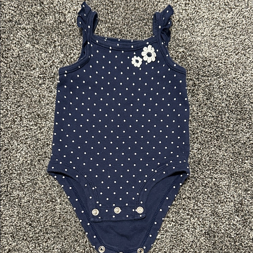 Carter's Navy Blue Polka Dot Bodysuit